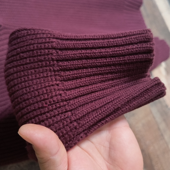 American Eagle Maroon Chunky Knit Button Collar Sweater Sz XXL Men of - Picture 6 of 17
